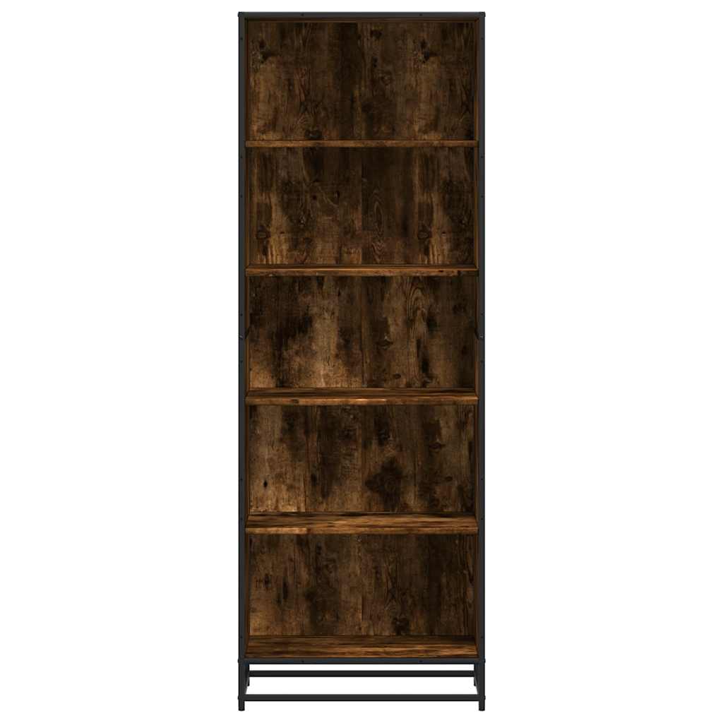 füstös tölgy színű szerelt fa könyvszekrény 60 x 35 x 170,5 cm