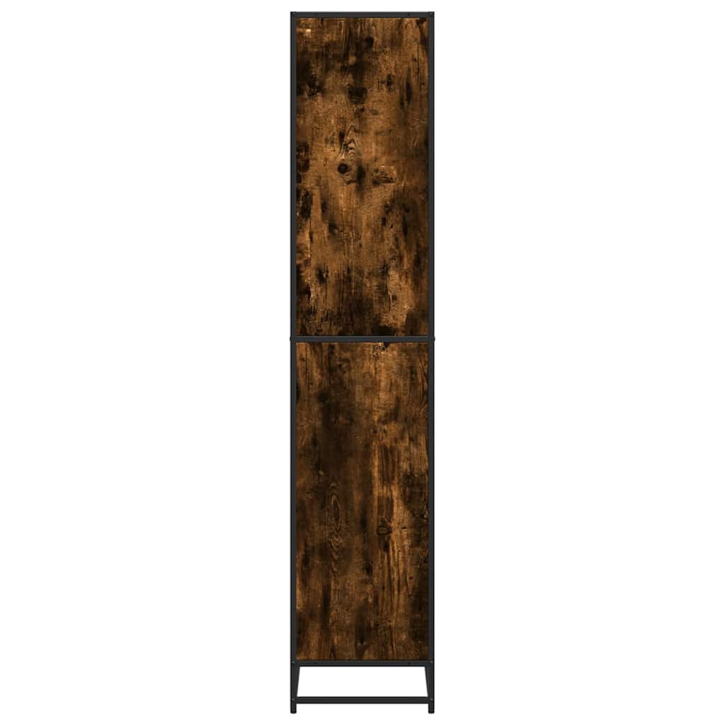 füstös tölgy színű szerelt fa könyvszekrény 60 x 35 x 170,5 cm