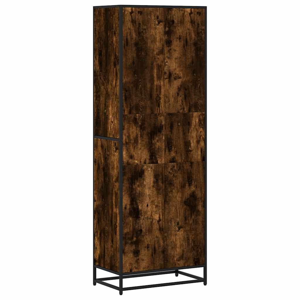 füstös tölgy színű szerelt fa könyvszekrény 60 x 35 x 170,5 cm