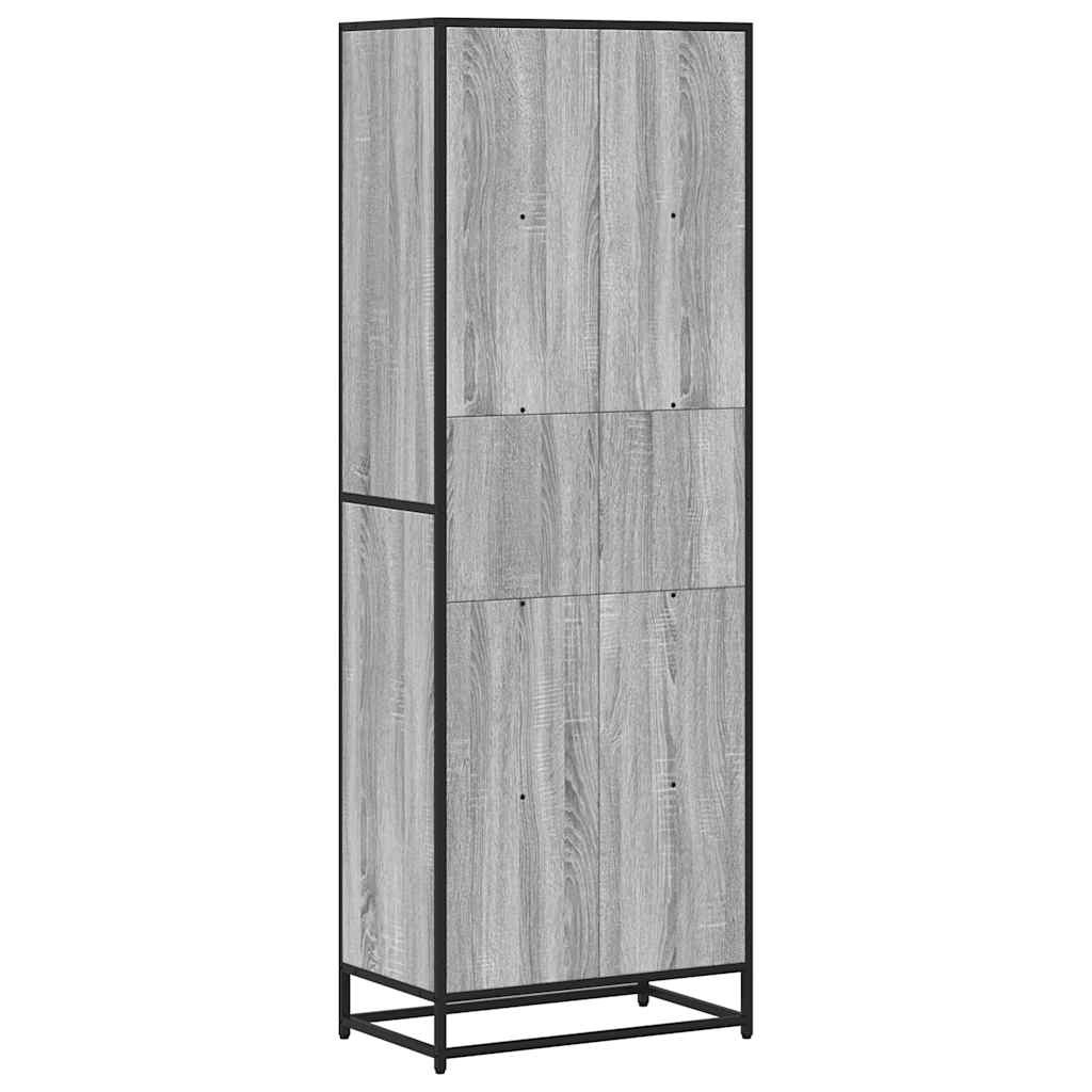 szürke sonoma színű szerelt fa könyvespolc 60 x 35 x 170,5 cm