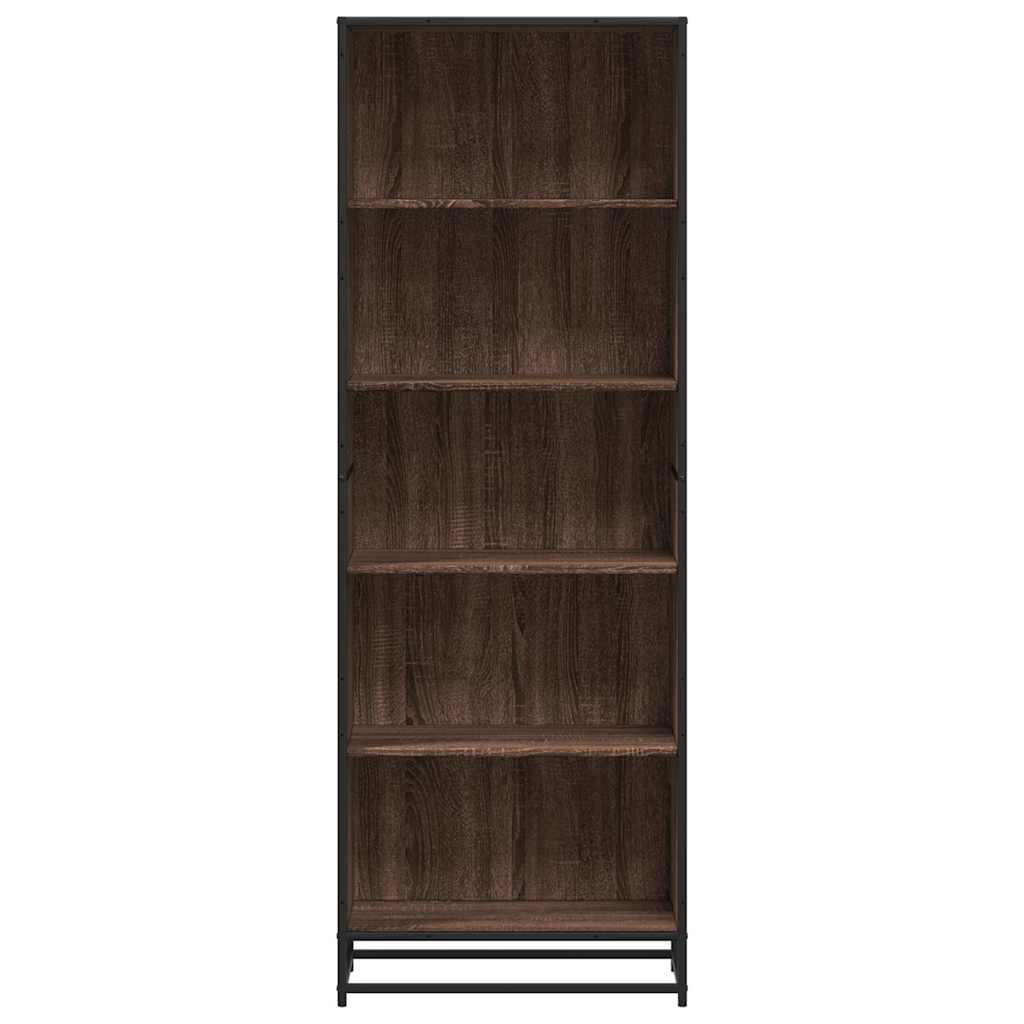 barna tölgy színű szerelt fa könyvszekrény 60 x 35 x 170,5 cm