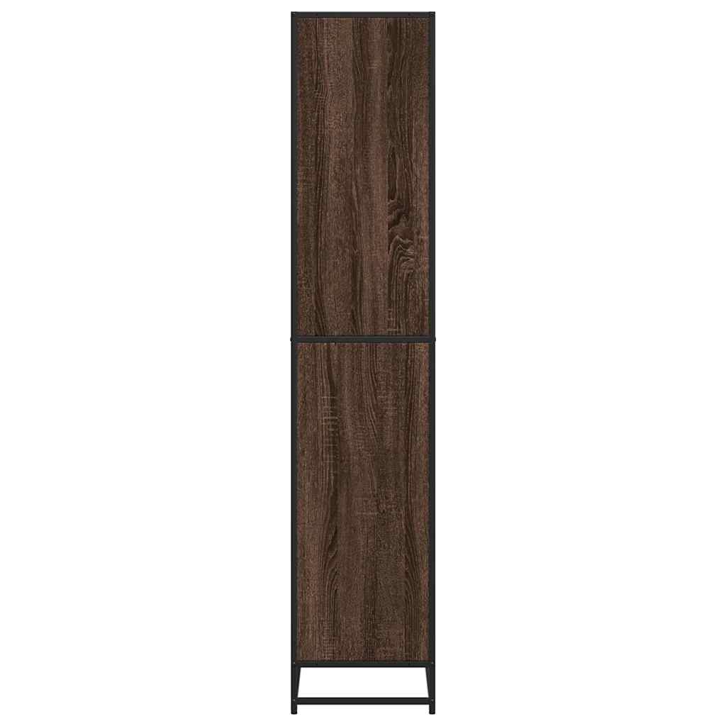 barna tölgy színű szerelt fa könyvespolc 80,5 x 35 x 170,5 cm