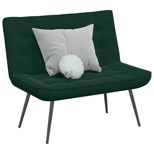 sötétzöld bársonypad 110 x 74 x 84 cm