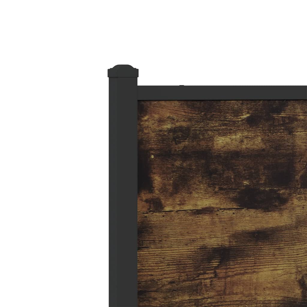 füstös tölgy színű fém ágykeret matrac nélkül 140 x 190 cm