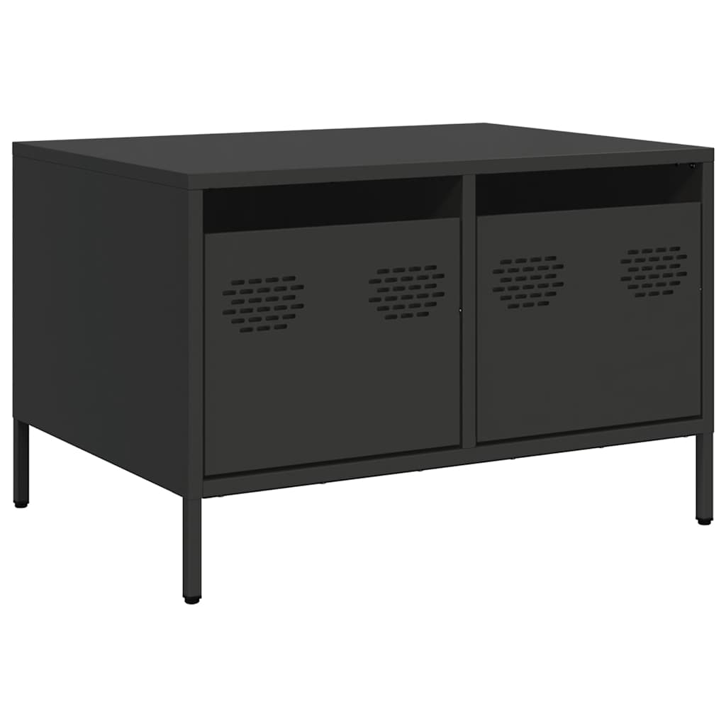 fekete hidegen hengerelt acél TV-szekrény 68 x 50 x 43,5 cm