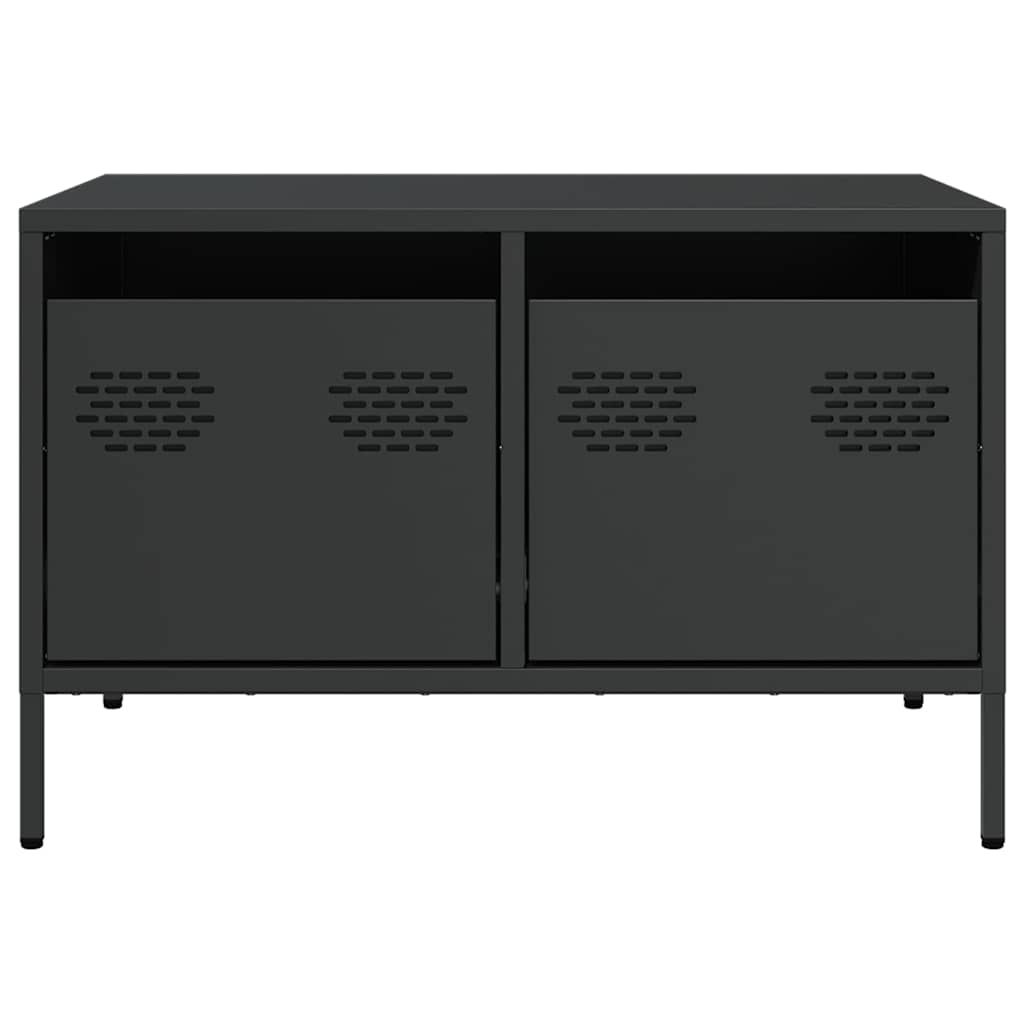 fekete hidegen hengerelt acél TV-szekrény 68 x 50 x 43,5 cm