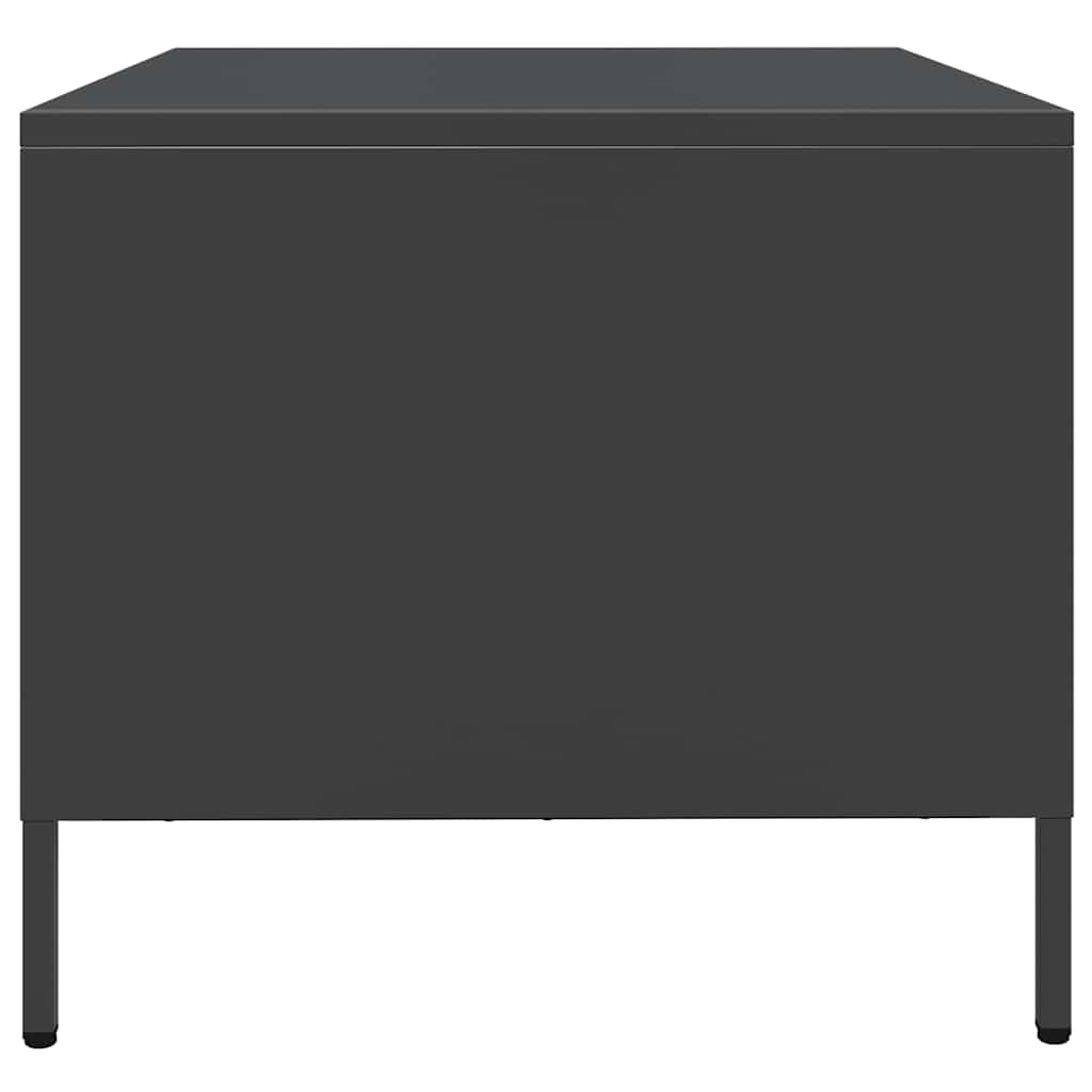 fekete hidegen hengerelt acél TV-szekrény 68 x 50 x 43,5 cm