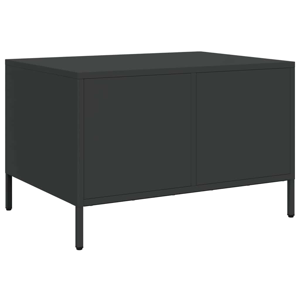 fekete hidegen hengerelt acél TV-szekrény 68 x 50 x 43,5 cm