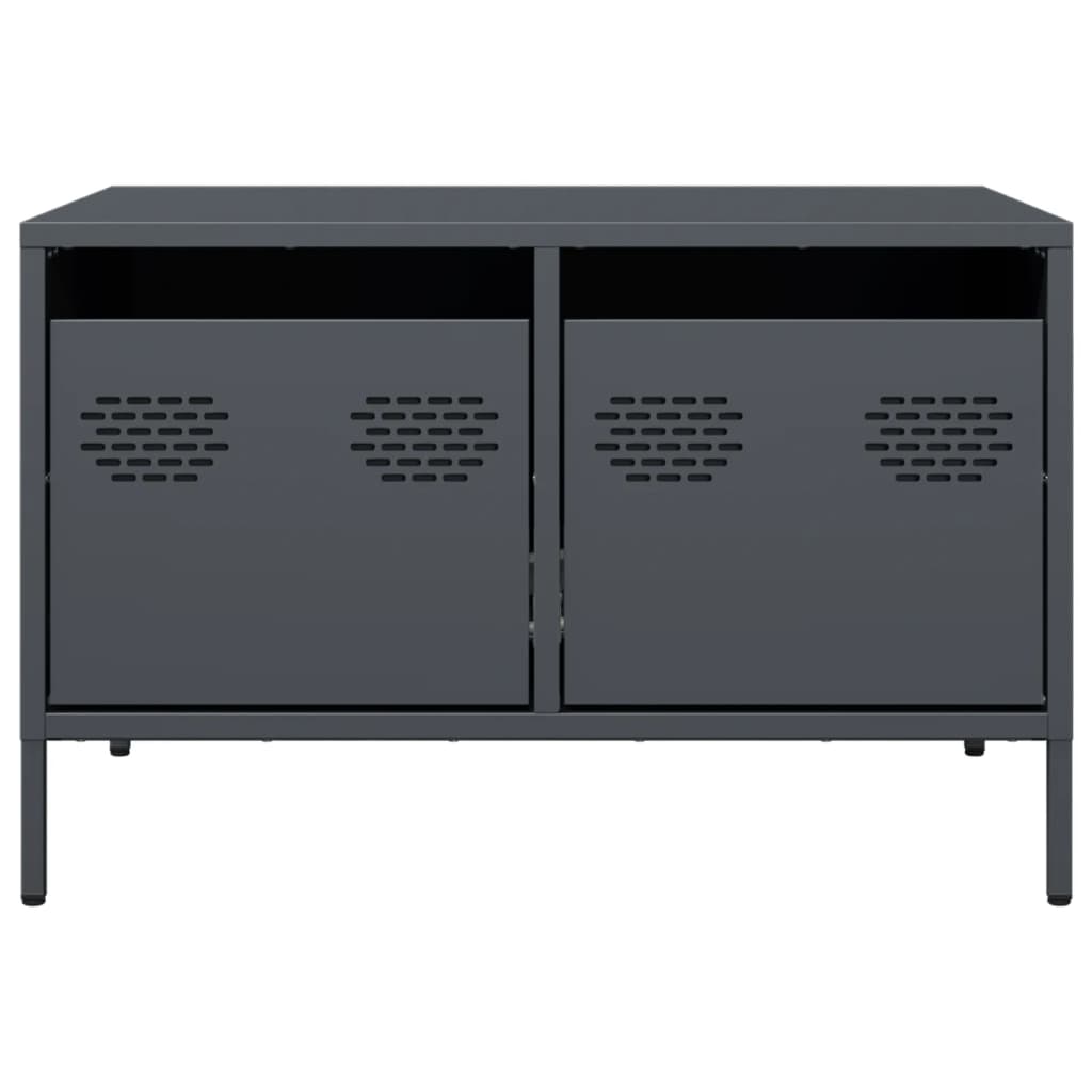 antracitszürke hidegen hengerelt acél TV-szekrény 68x50x43,5 cm