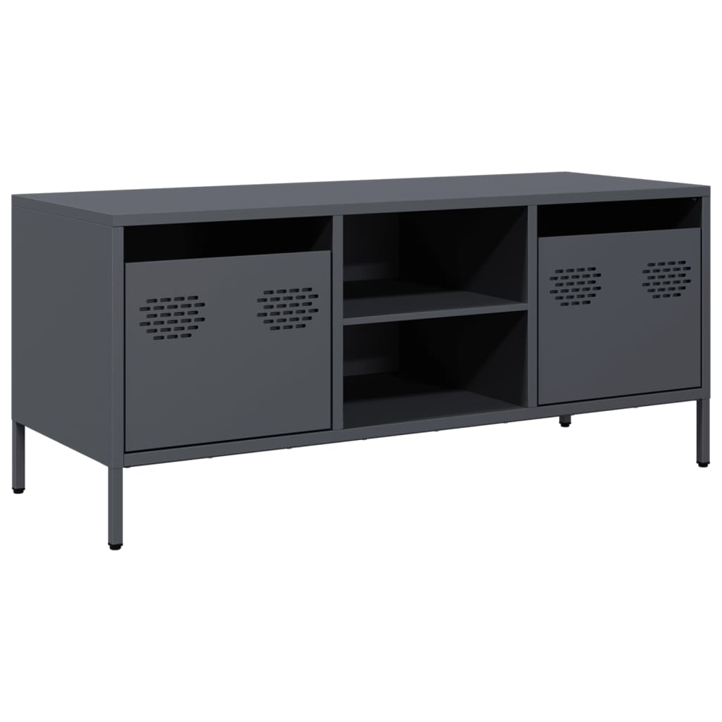 antracit hidegen hengerelt acél TV-szekrény 101,5x39x43,5 cm