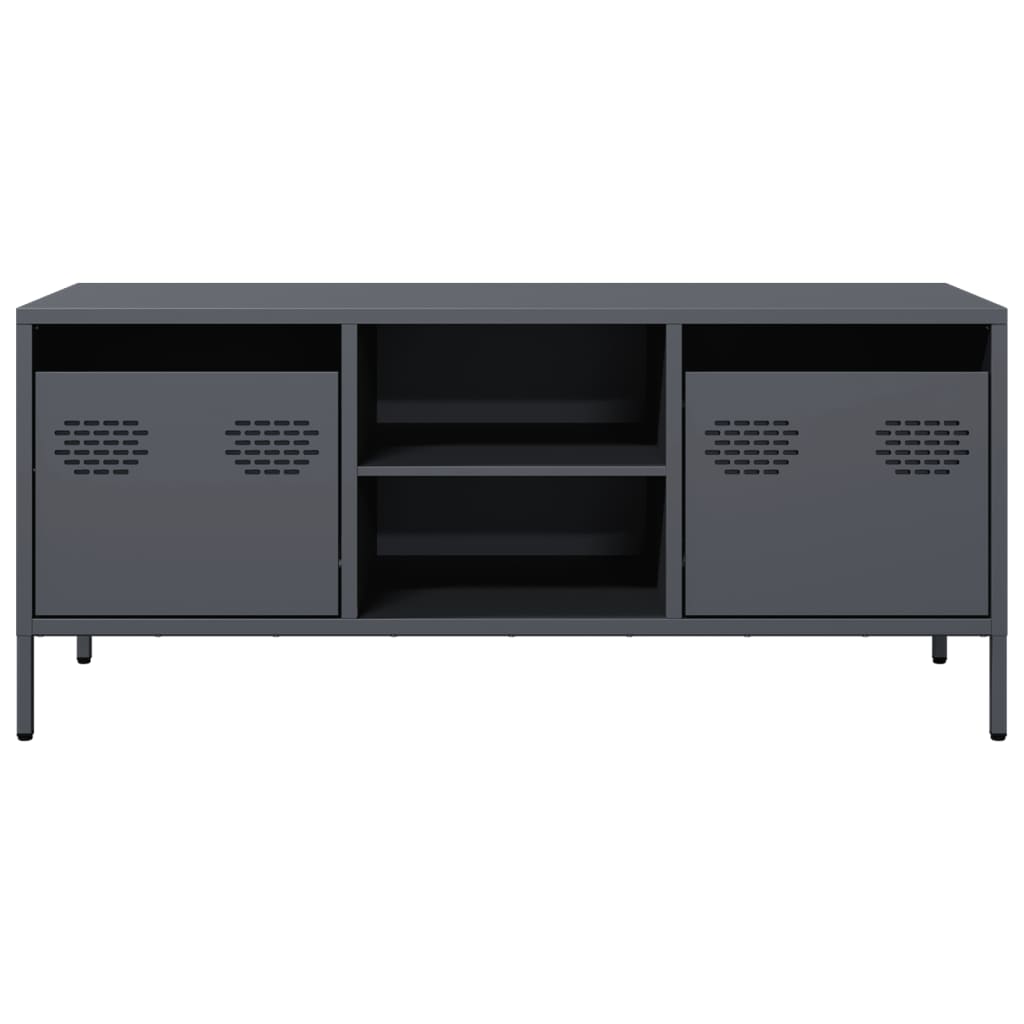antracit hidegen hengerelt acél TV-szekrény 101,5x39x43,5 cm