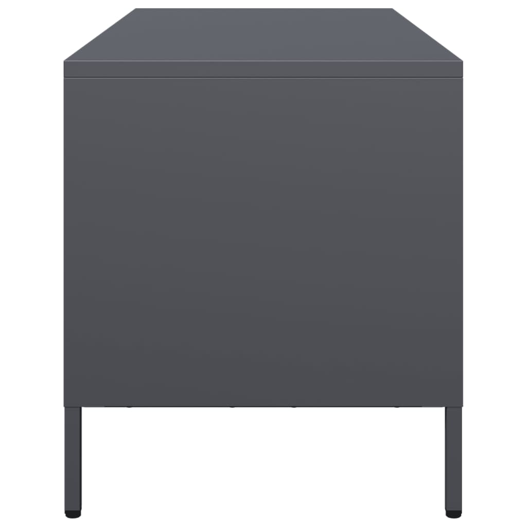 antracit hidegen hengerelt acél TV-szekrény 101,5x39x43,5 cm