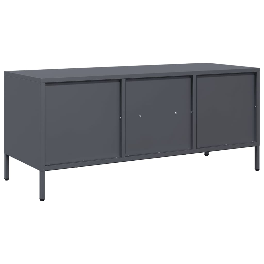antracit hidegen hengerelt acél TV-szekrény 101,5x39x43,5 cm