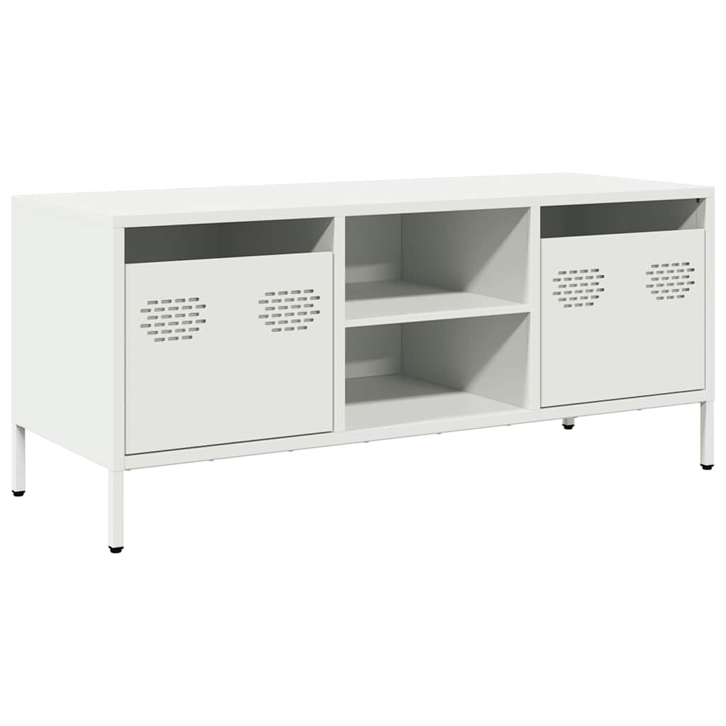 fehér hidegen hengerelt acél TV-szekrény 101,5 x 39 x 43,5 cm