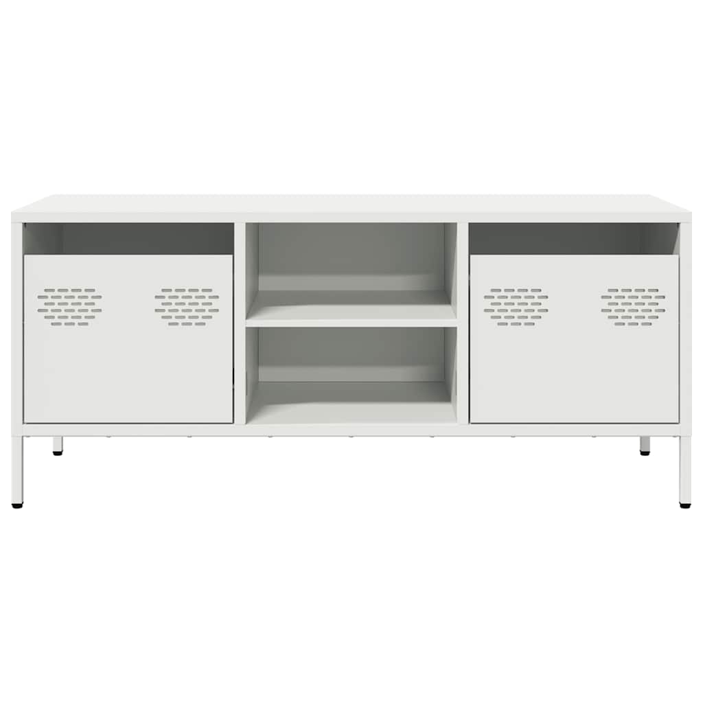 fehér hidegen hengerelt acél TV-szekrény 101,5 x 39 x 43,5 cm