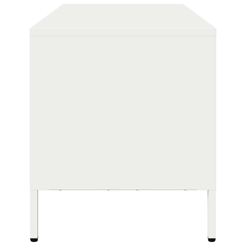 fehér hidegen hengerelt acél TV-szekrény 101,5 x 39 x 43,5 cm