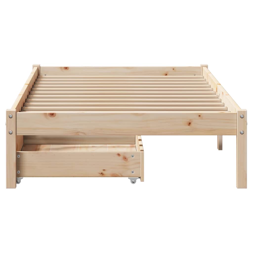 tömör fenyőfa ágy matrac nélkül 75 x 190 cm