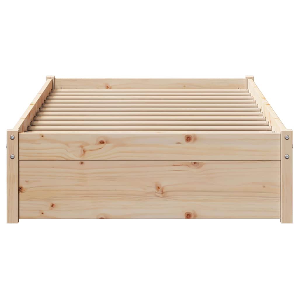 tömör fenyőfa ágy matrac nélkül 75 x 190 cm