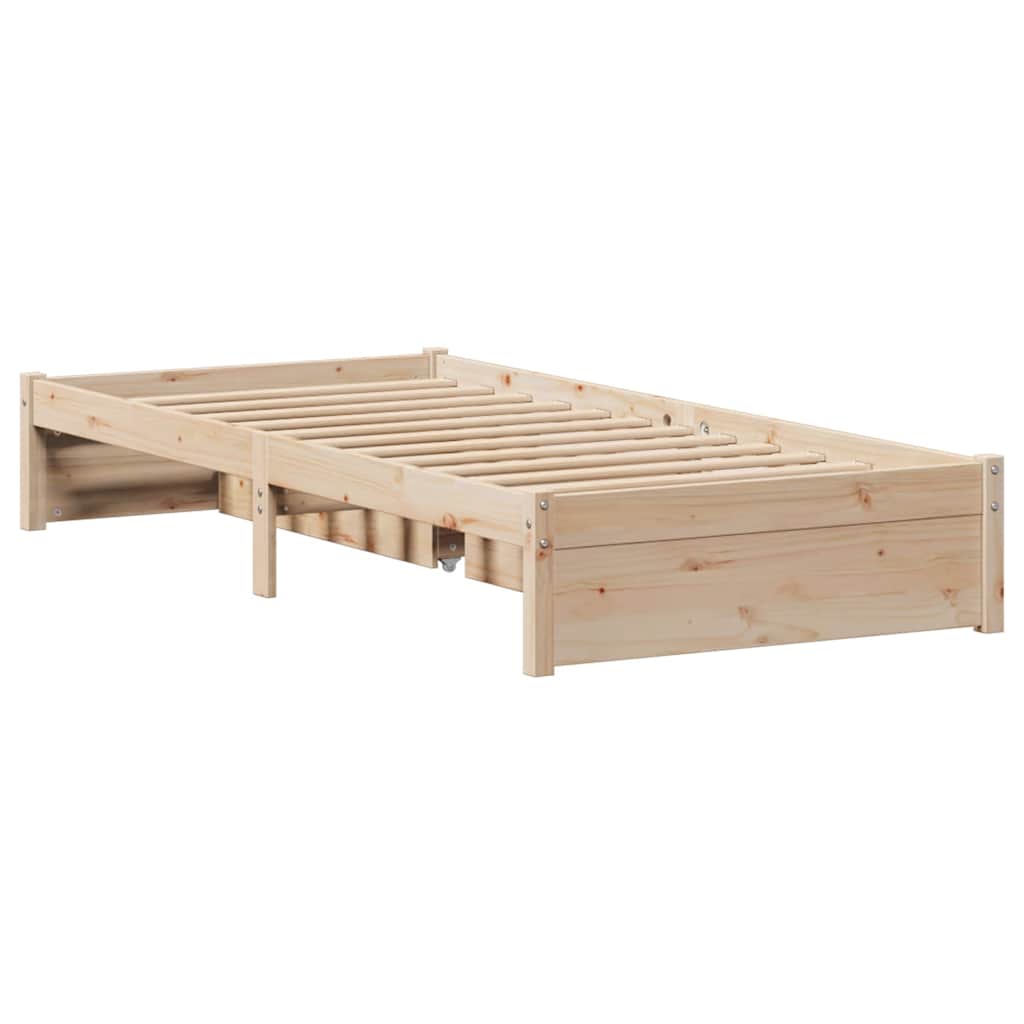 tömör fenyőfa ágy matrac nélkül 75 x 190 cm