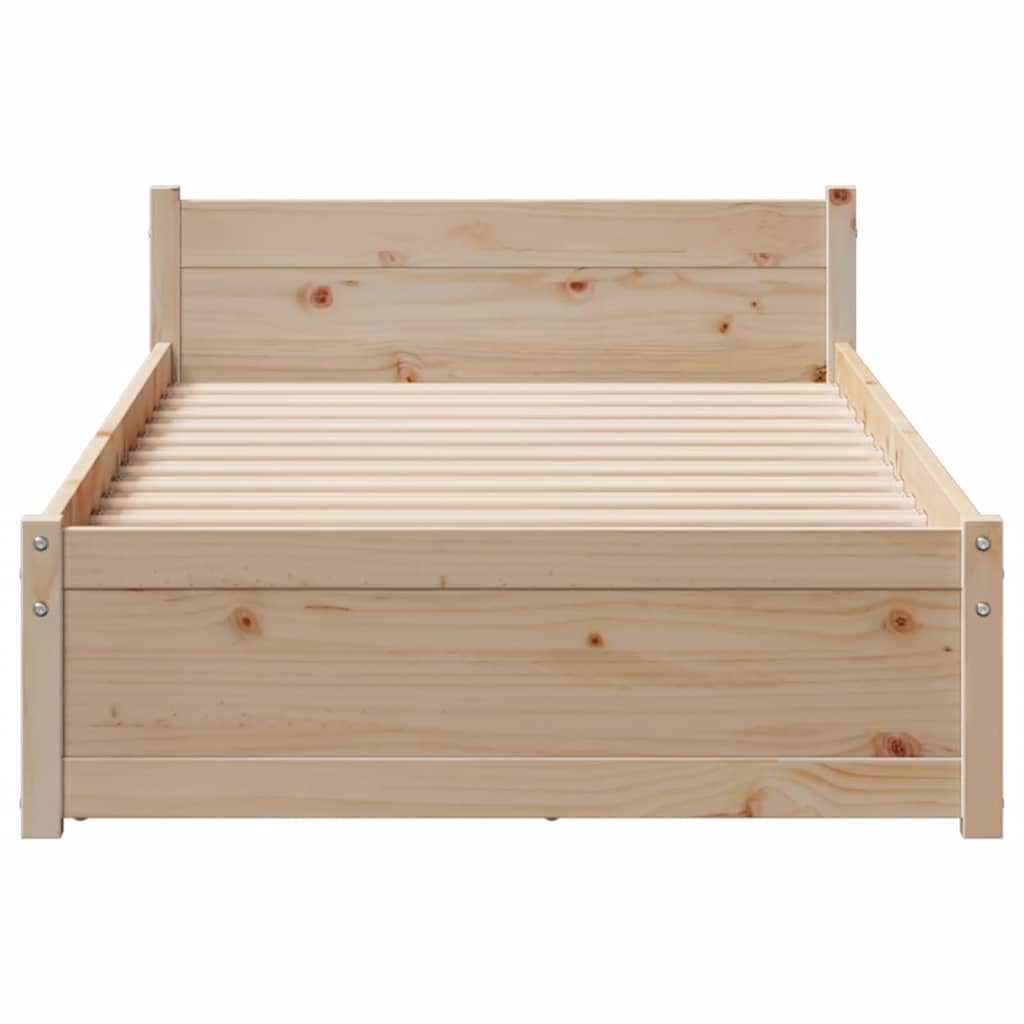 tömör fenyőfa ágy matrac nélkül 75 x 190 cm