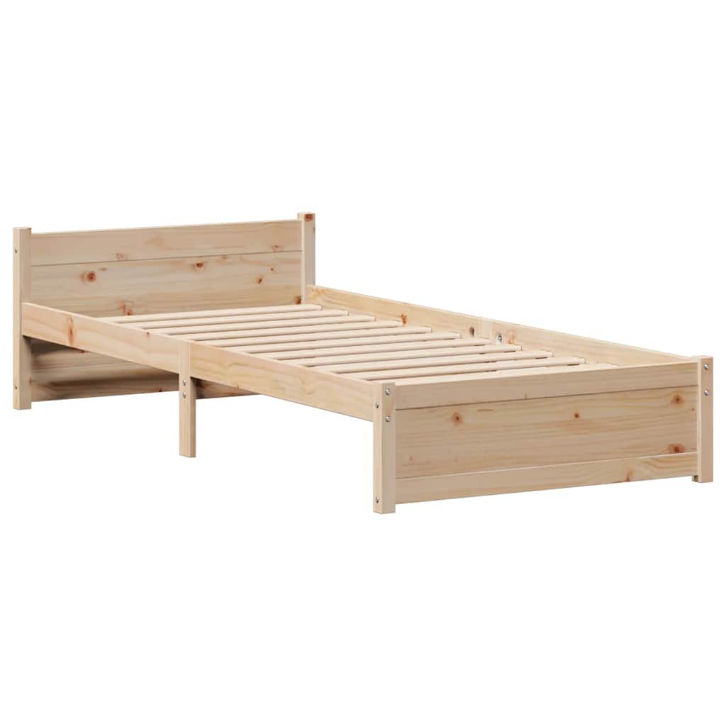 tömör fenyőfa ágy matrac nélkül 75 x 190 cm