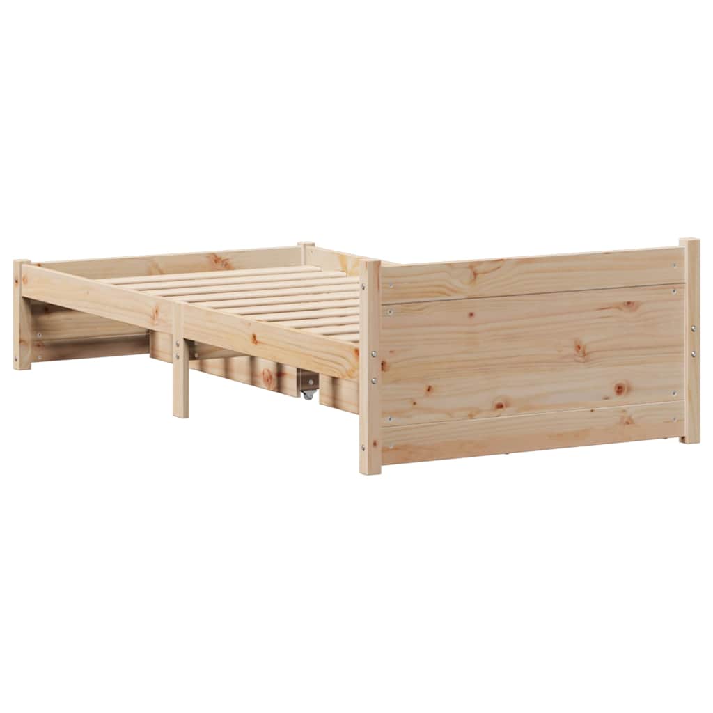 tömör fenyőfa ágy matrac nélkül 75 x 190 cm