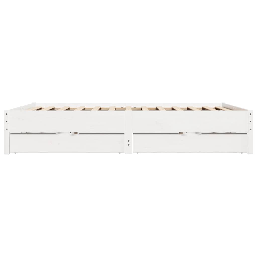 fehér tömör fenyőfa ágy matrac nélkül 200 x 200 cm