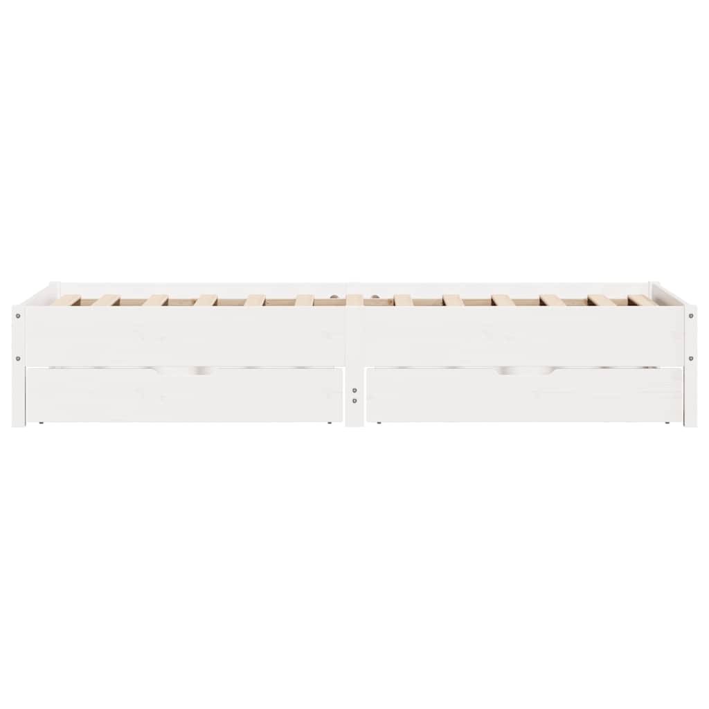 fehér tömör fenyőfa ágy matrac nélkül 100 x 200 cm