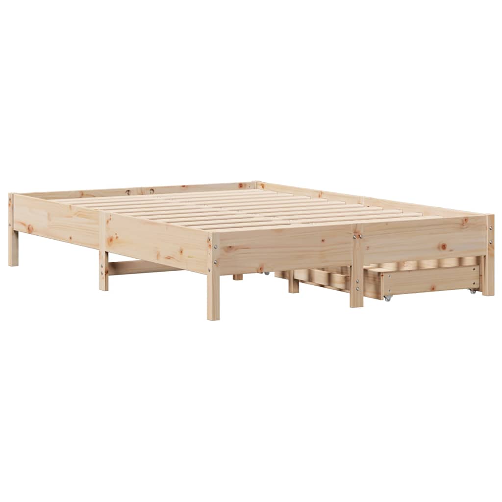 tömör fenyőfa ágy matrac nélkül 135 x 190 cm