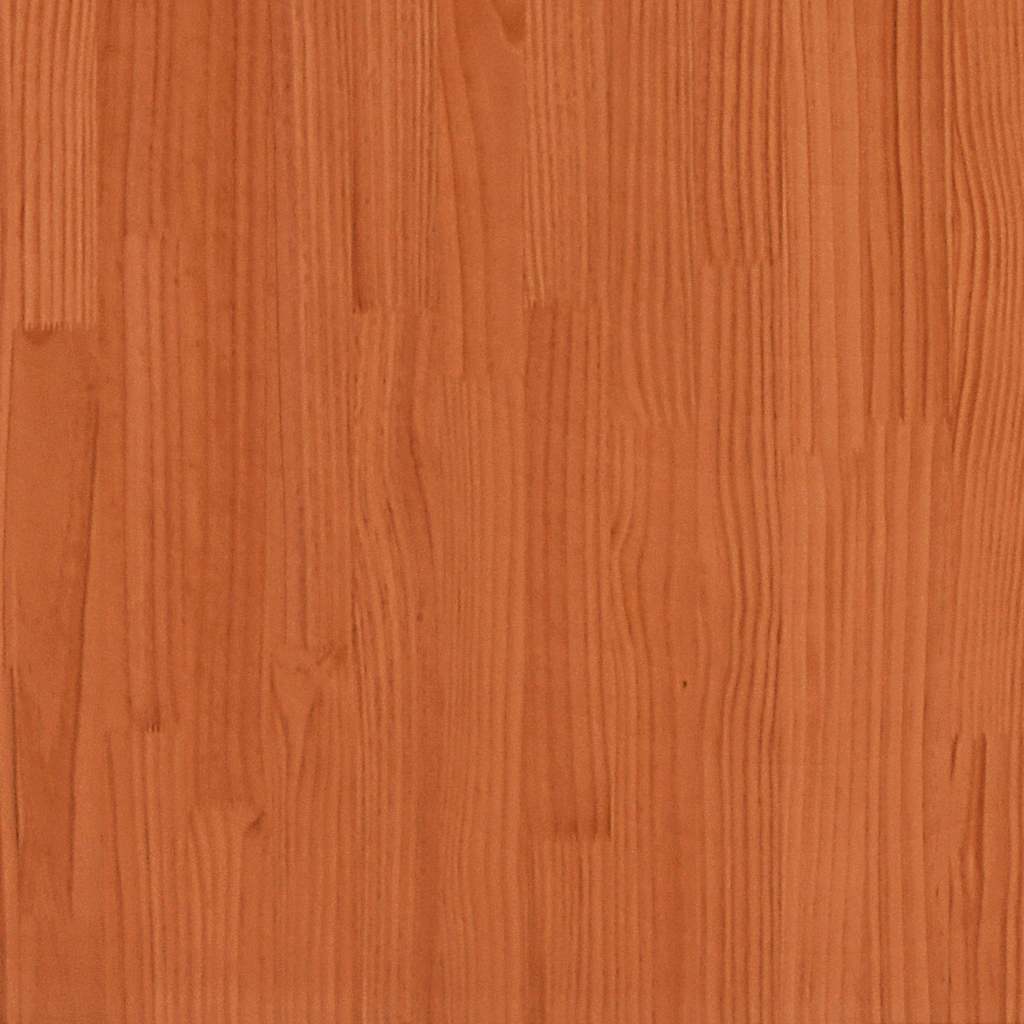 viaszbarna tömör fenyőfa ágy matrac nélkül 135 x 190 cm