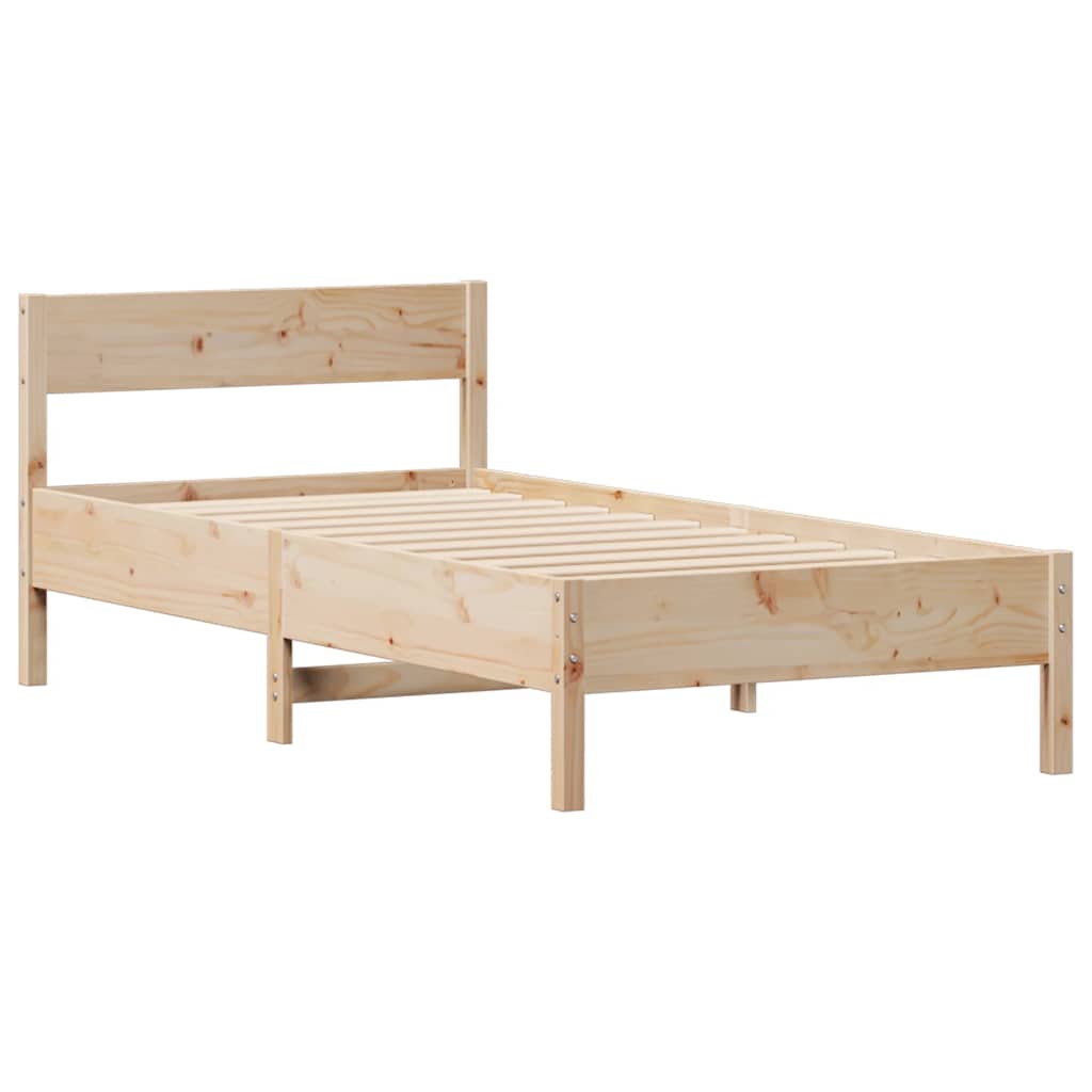 tömör fenyőfa ágy matrac nélkül 75 x 190 cm