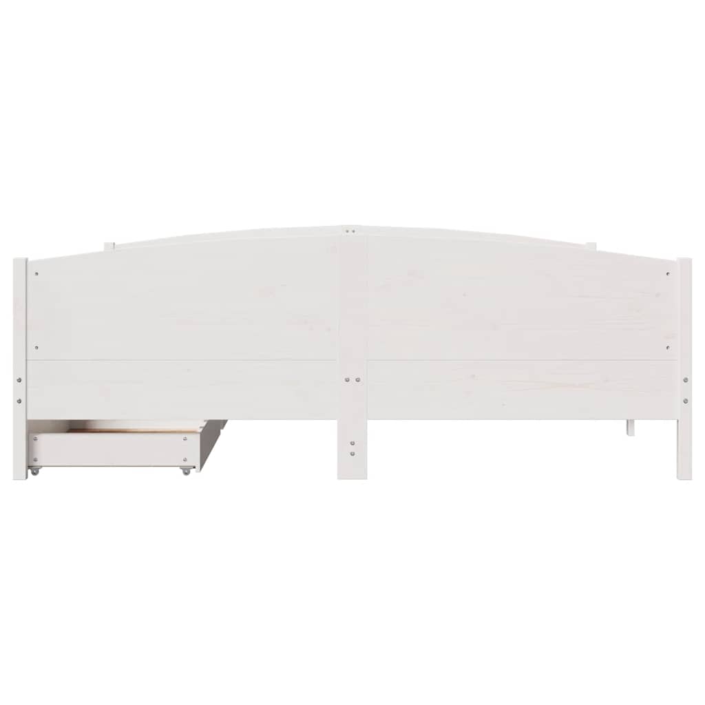 fehér tömör fenyőfa ágy matrac nélkül 200 x 200 cm