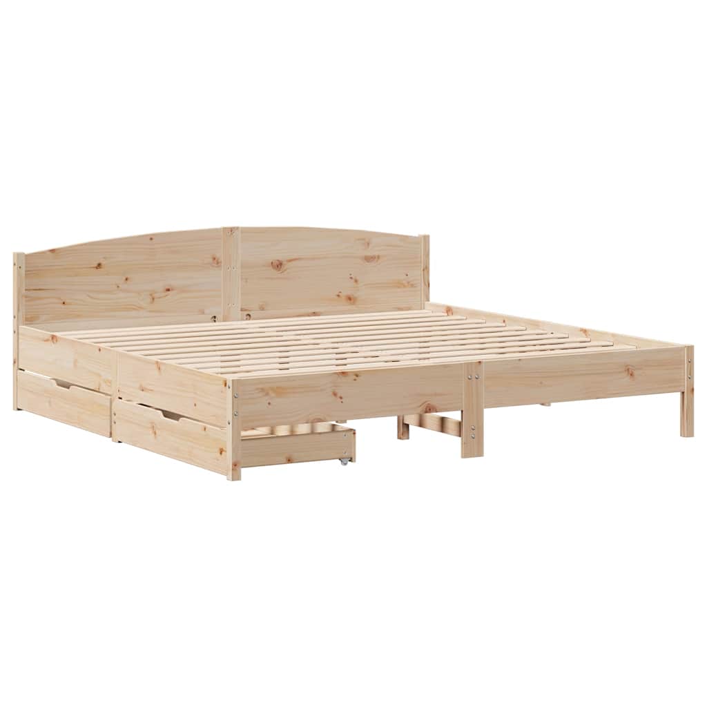 tömör fenyőfa ágy matrac nélkül 200 x 200 cm