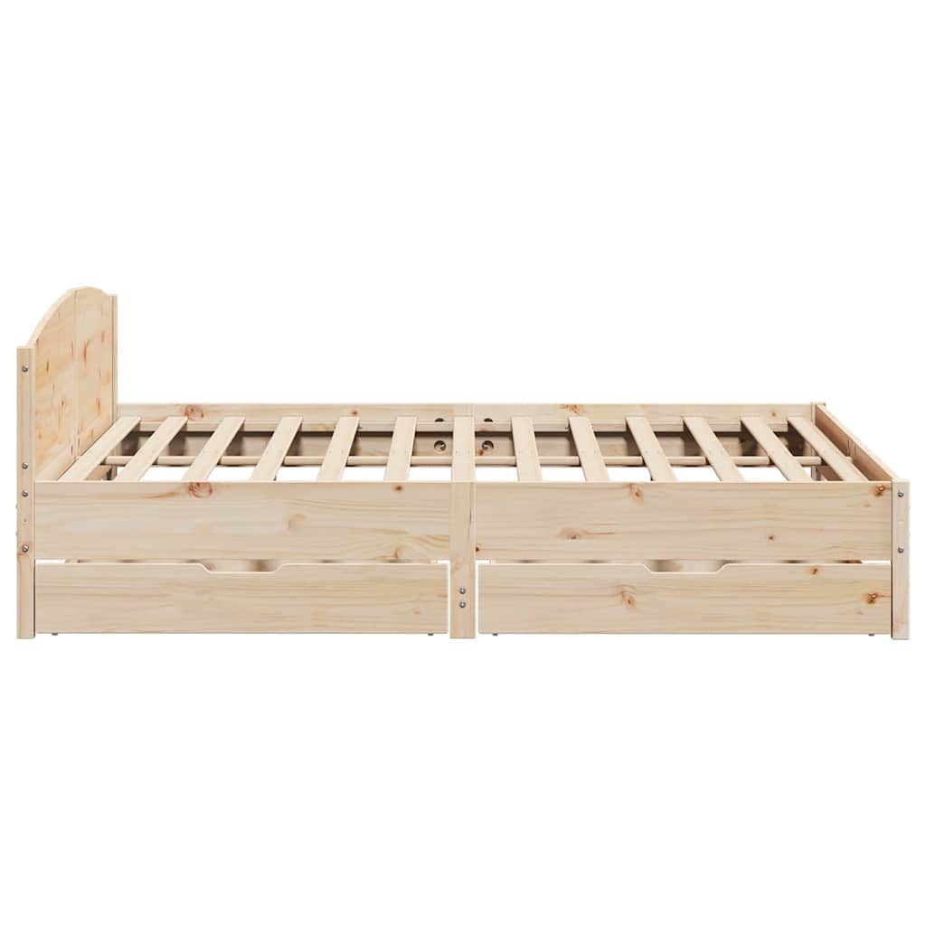 tömör fenyőfa ágy matrac nélkül 200 x 200 cm