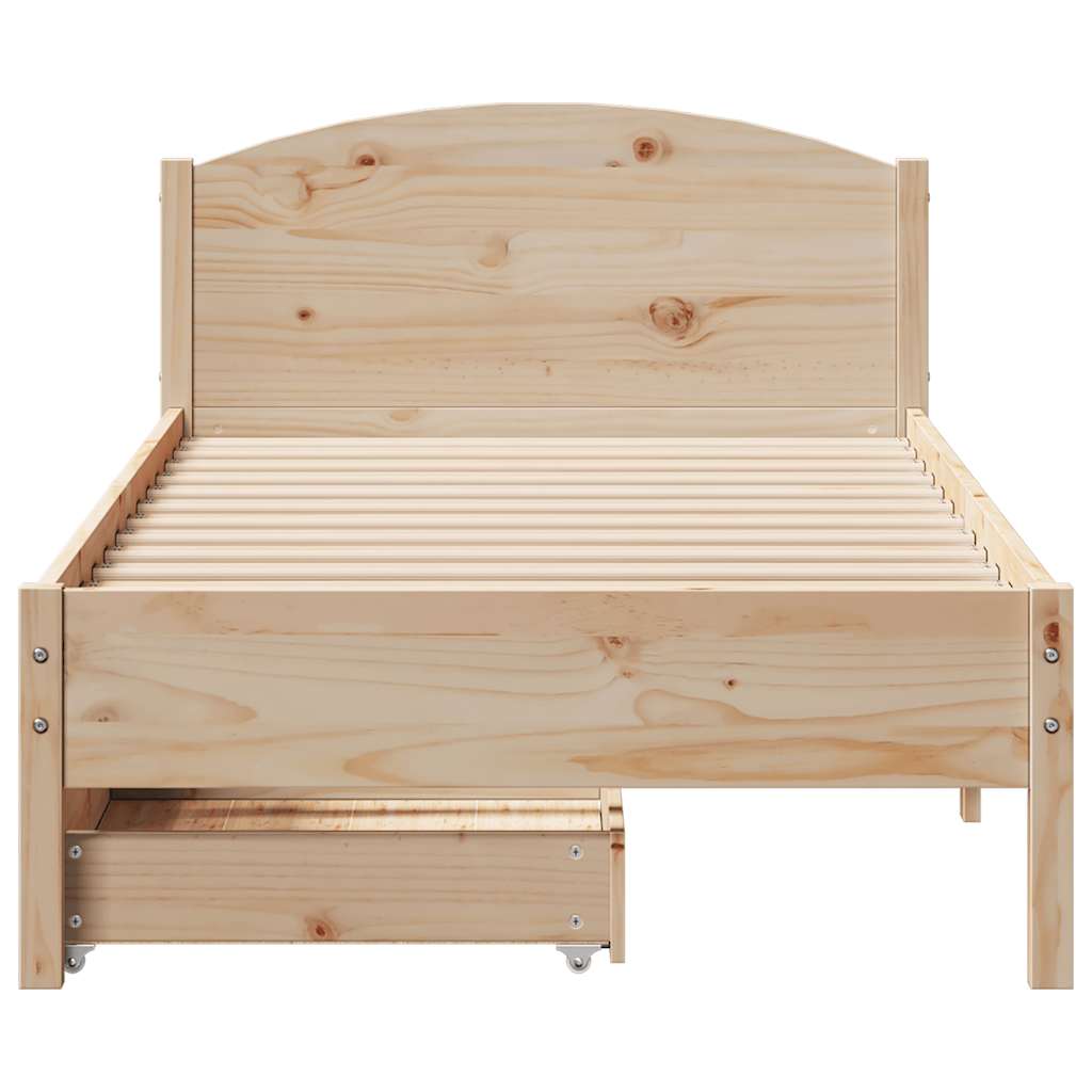 tömör fenyőfa ágy matrac nélkül 100 x 200 cm