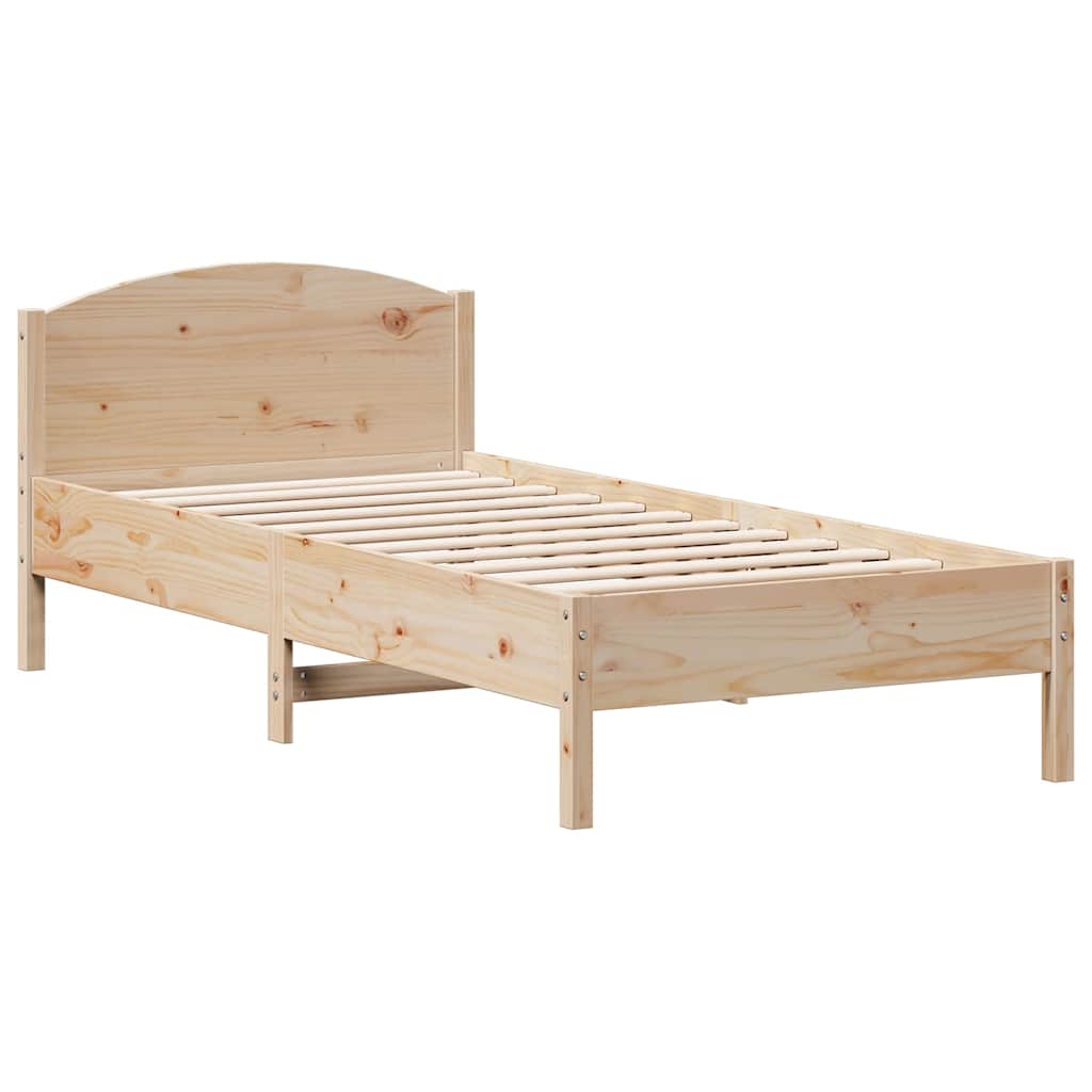 tömör fenyőfa ágy matrac nélkül 75 x 190 cm