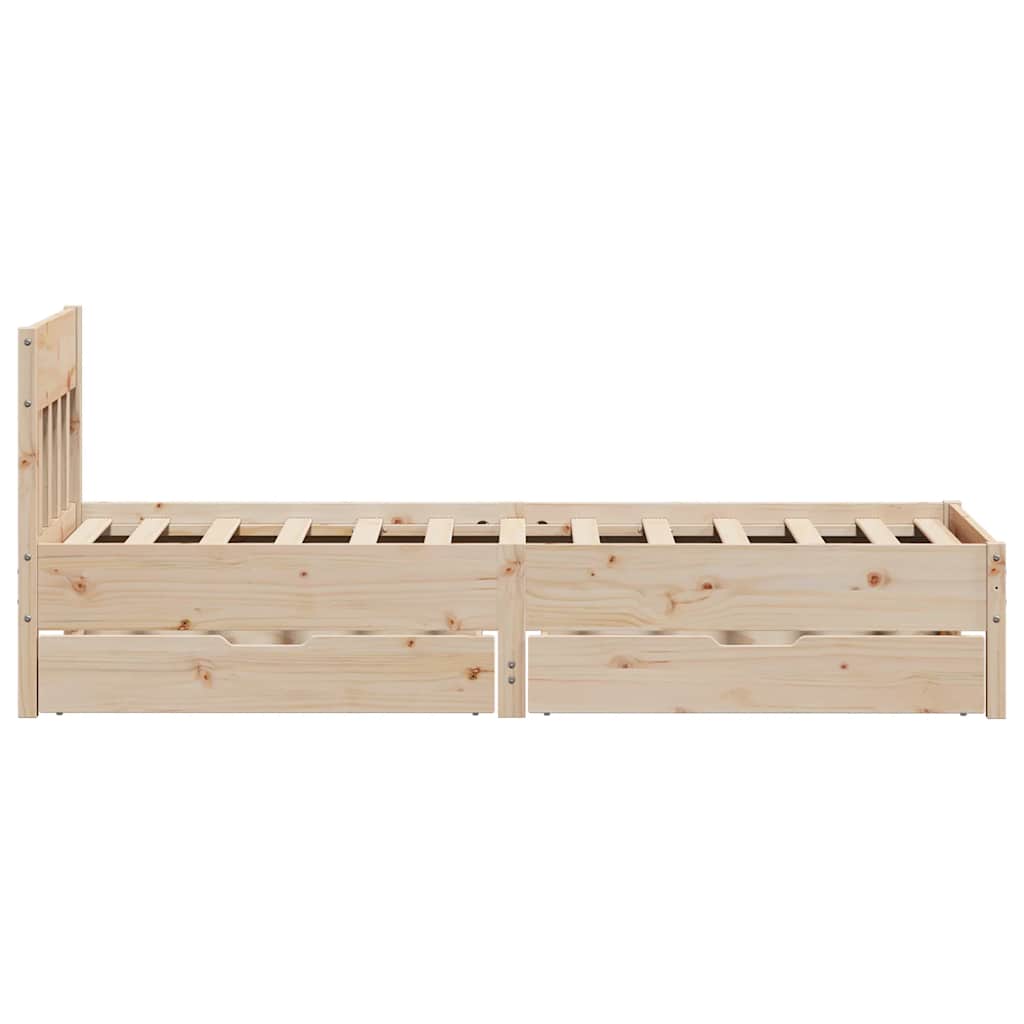 tömör fenyőfa ágy matrac nélkül 75 x 190 cm