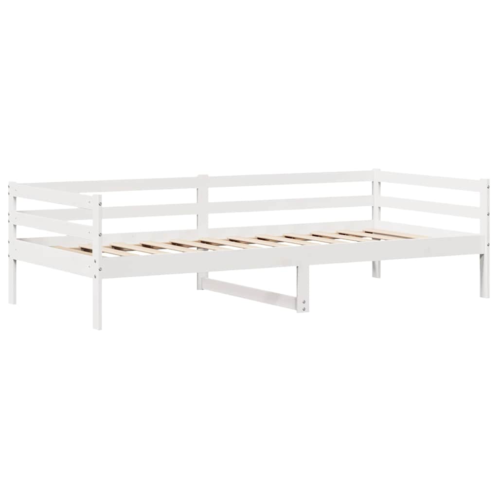 fehér tömör fenyőfa kanapéágy fiókokkal 90 x 200 cm