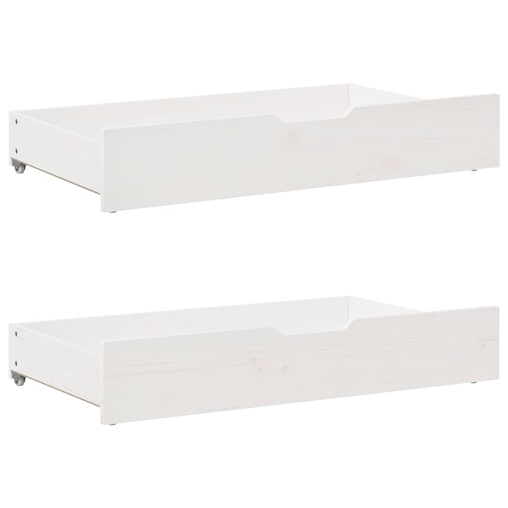 fehér tömör fenyőfa kanapéágy fiókkal 80 x 200 cm