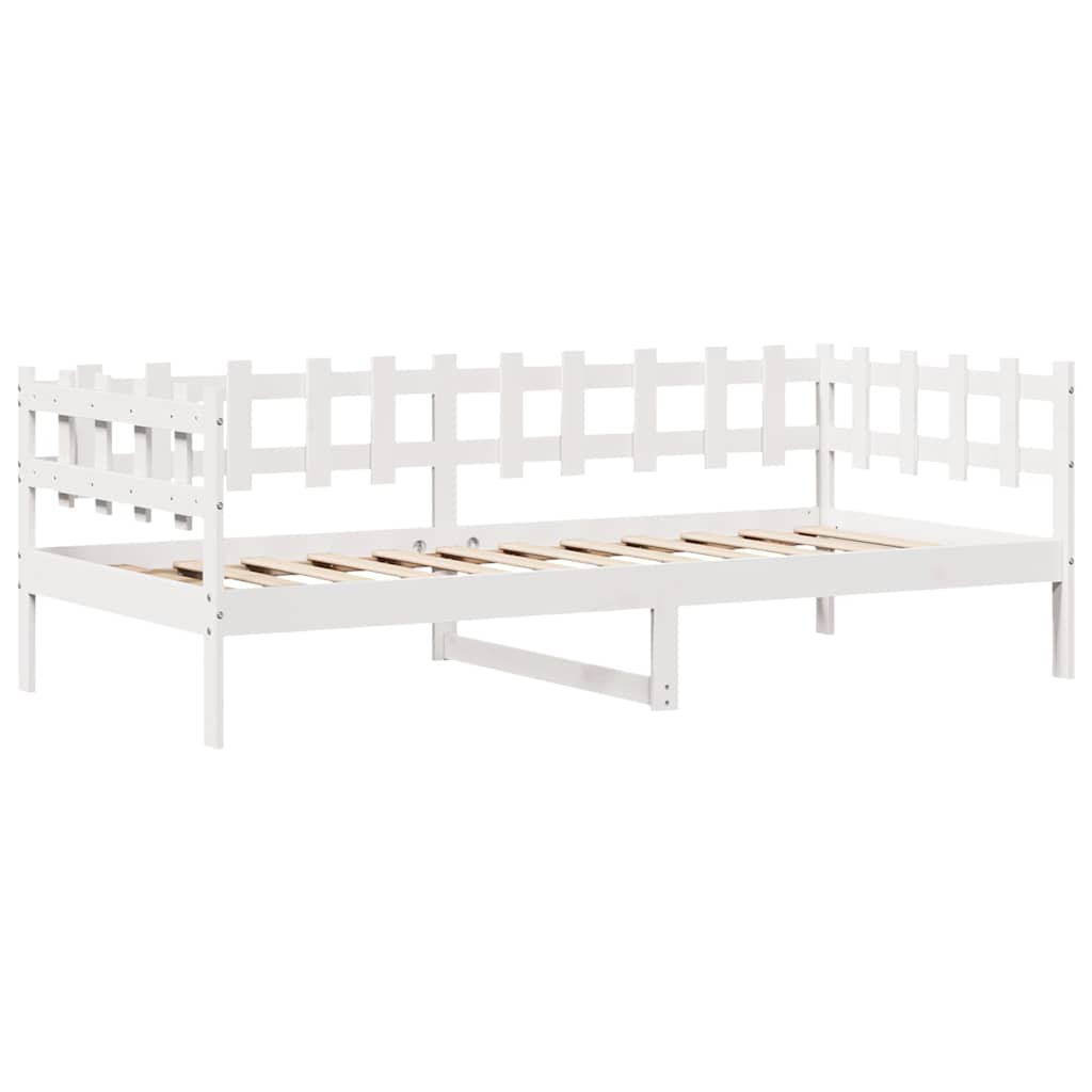 fehér tömör fenyőfa kanapéágy fiókokkal 90 x 200 cm