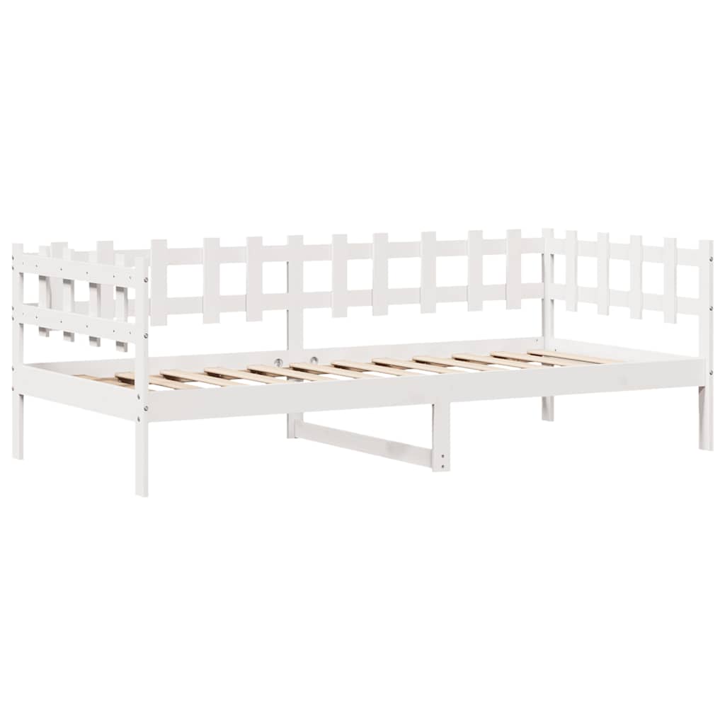 fehér tömör fenyőfa kanapéágy fiókkal 90 x 190 cm