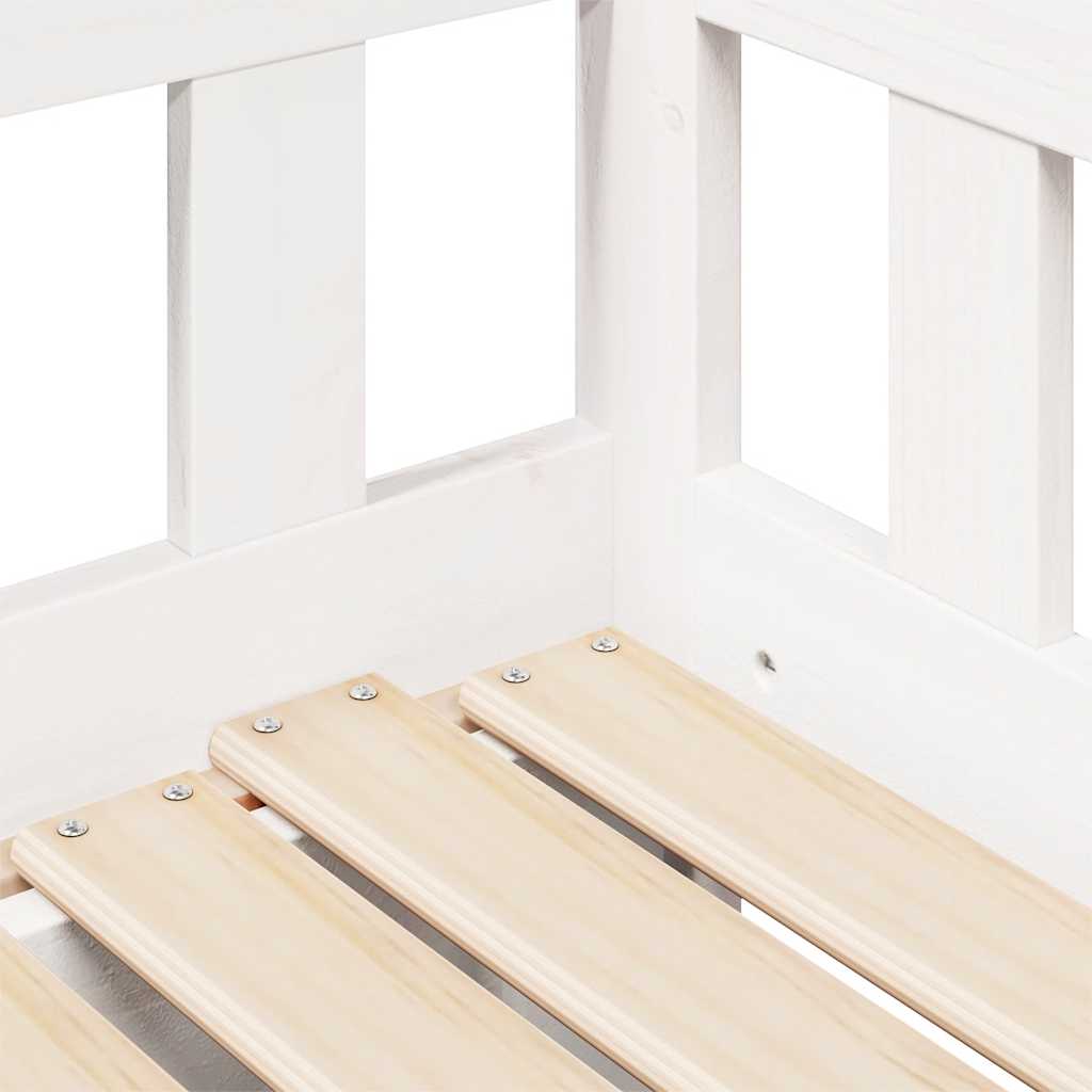 fehér kihúzható heverő fiókokkal matrac nélkül 90 x 200 cm