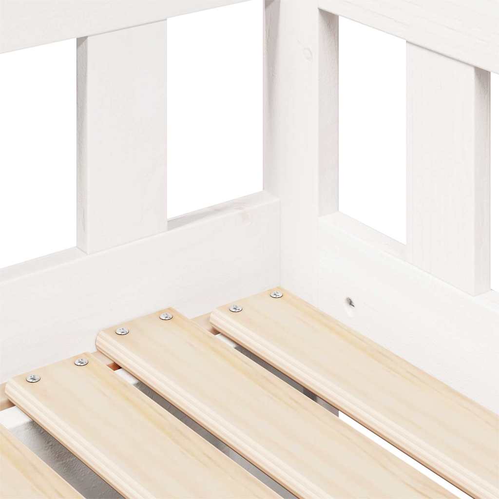 fehér kihúzható heverő fiókokkal matrac nélkül 80 x 200 cm