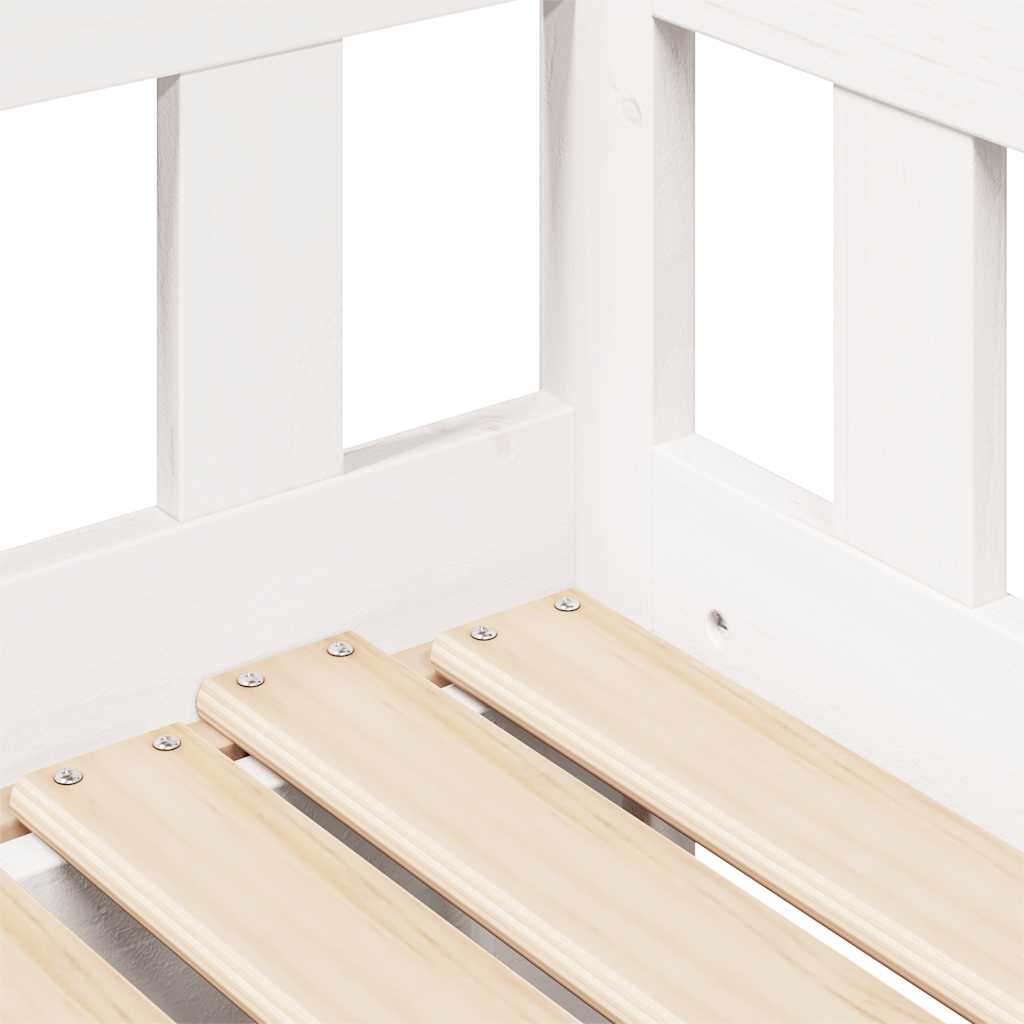 fehér kihúzható heverő fiókokkal matrac nélkül 80 x 200 cm