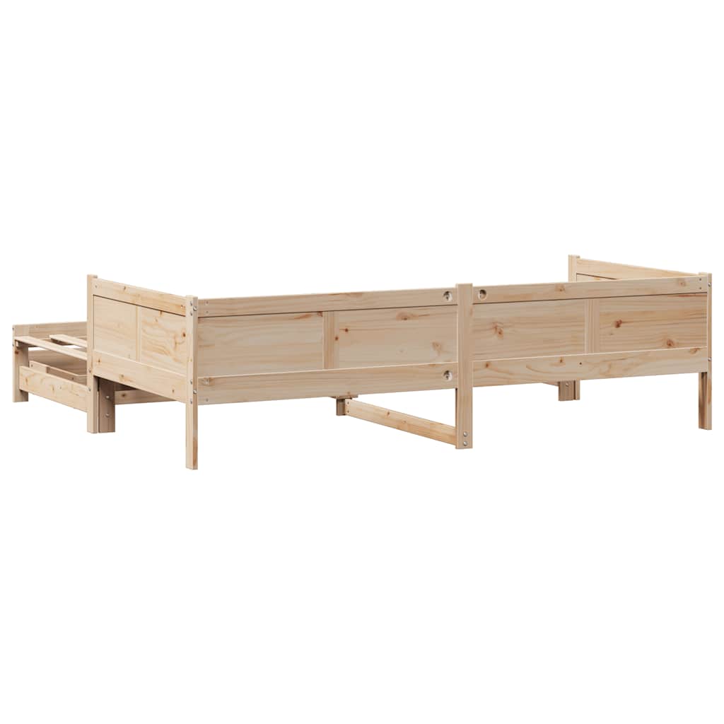 kihúzható heverő fiókokkal matrac nélkül 90 x 190 cm