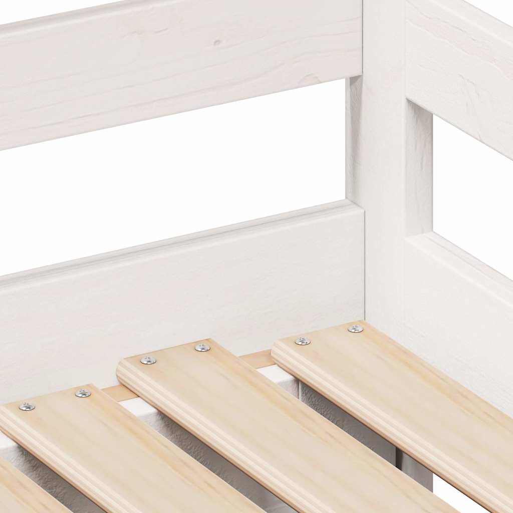 fehér kihúzható heverő fiókokkal matrac nélkül 80 x 200 cm