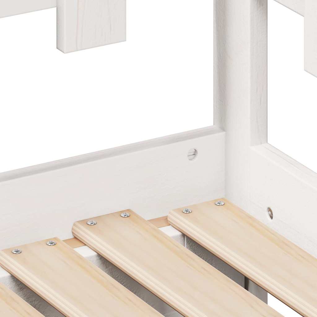 fehér kihúzható heverő fiókokkal matrac nélkül 90 x 200 cm