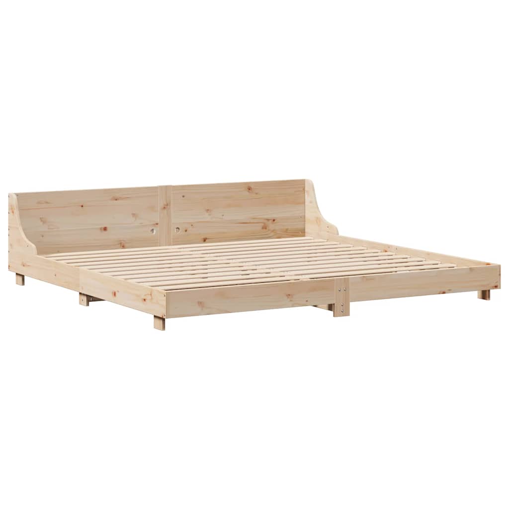 tömör fenyőfa ágy matrac nélkül 200 x 200 cm