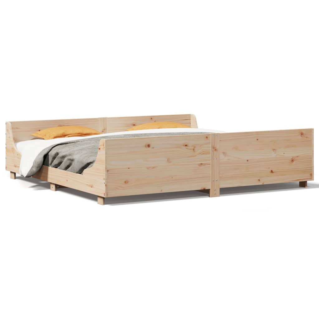tömör fenyőfa ágy matrac nélkül 200 x 200 cm