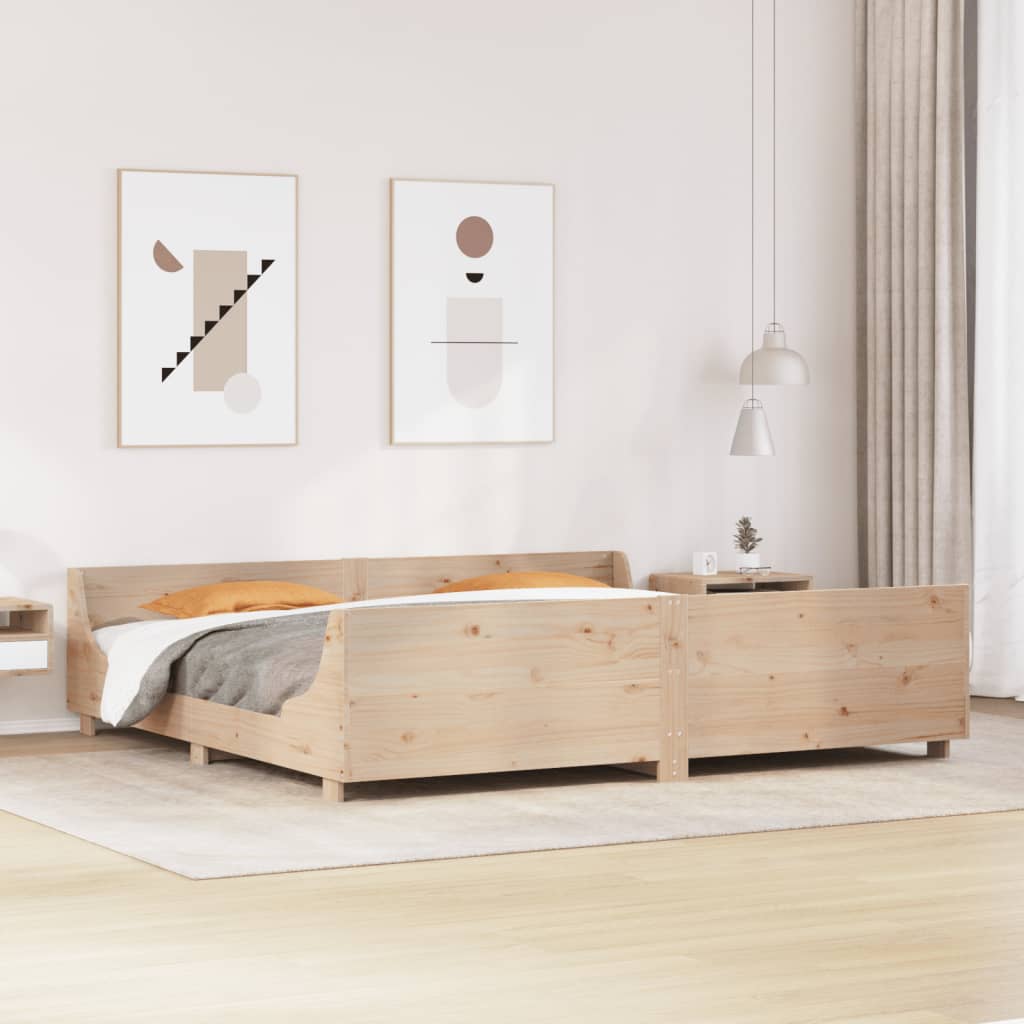 tömör fenyőfa ágy matrac nélkül 200 x 200 cm